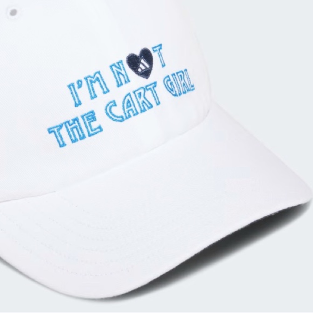 ADIDAS Women's Golf I'm Not the Cart Girl Hat White NWT